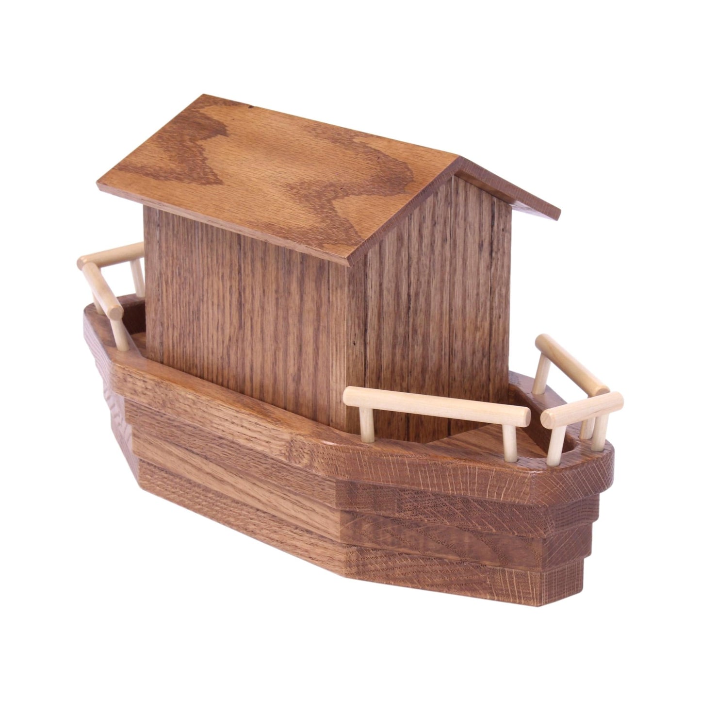Noah's Ark Wooden Playset with 13 Animals, Removable Roof and Ramp - Chickadees Wooden Toys
