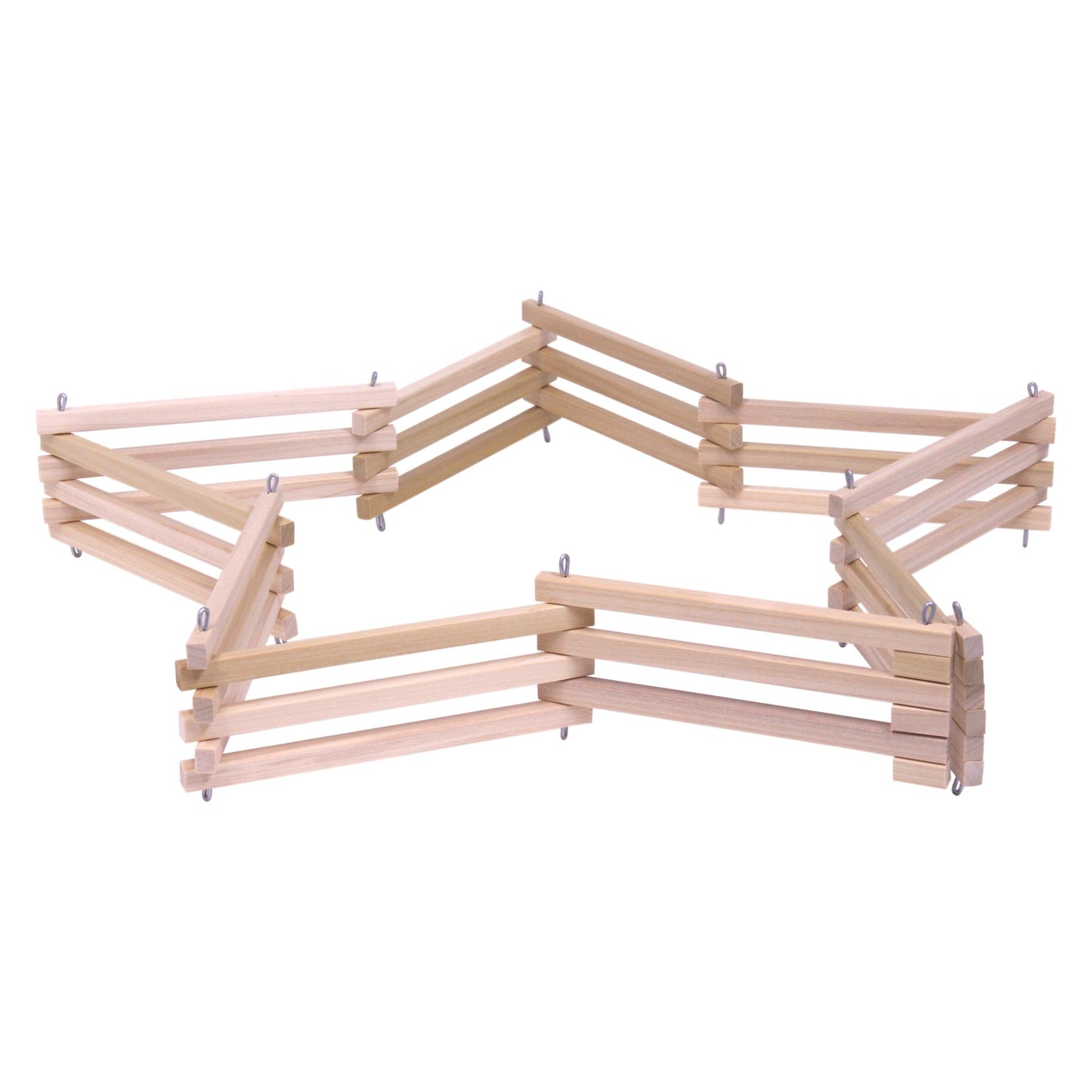 Wooden Folding Corral Fence Toy, Amish-Made, Unfinished Wood - Chickadees Wooden Toys