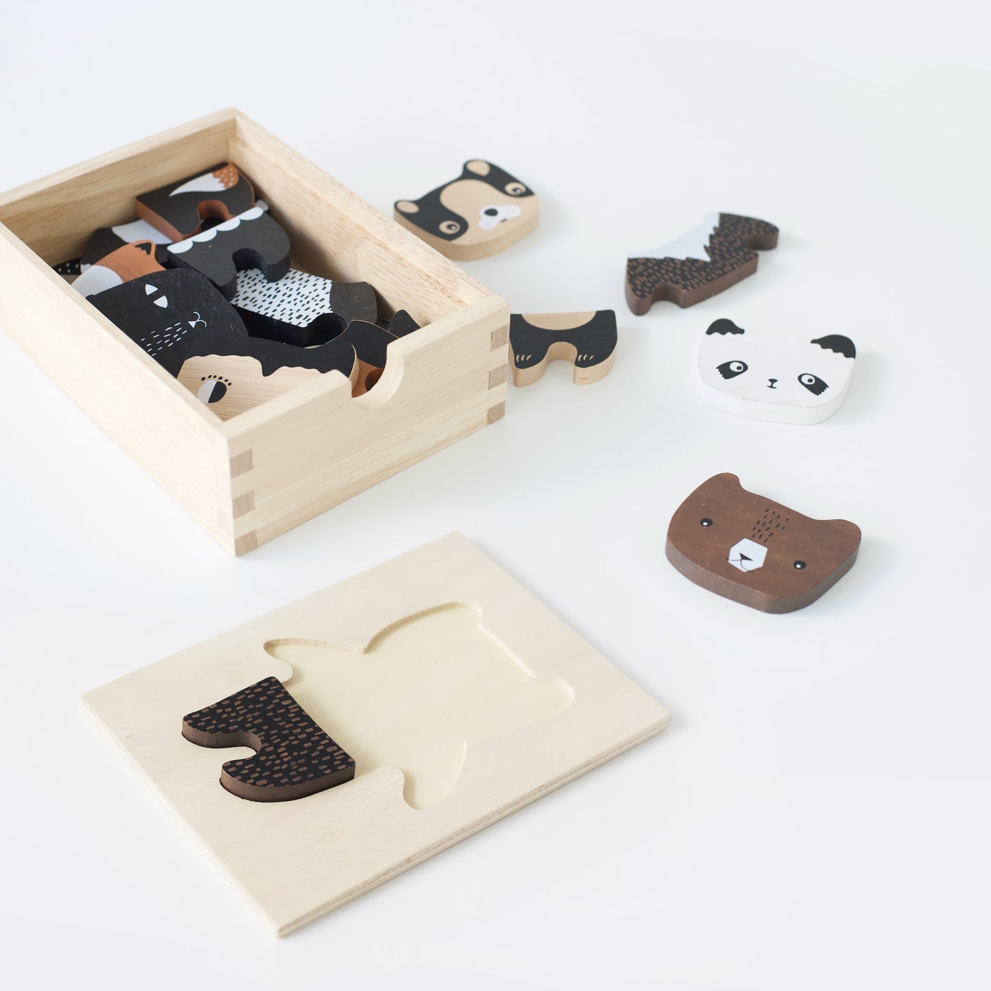 Mix & Match Animal Tiles - Chickadees Wooden Toys