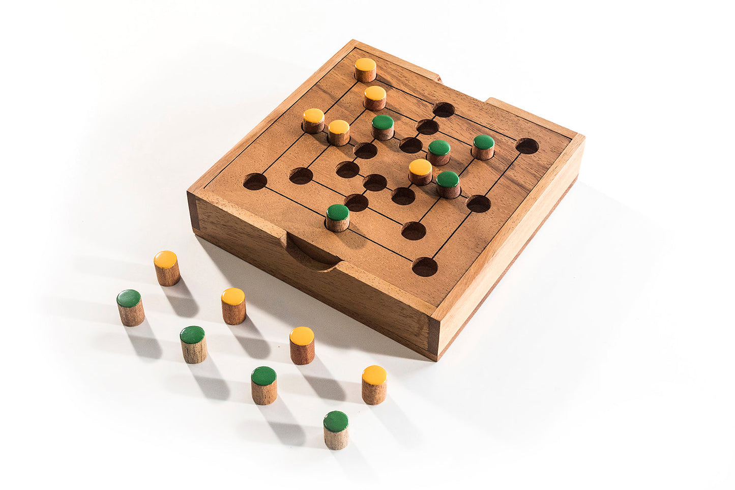 Nine Men's Morris Strategy Game - Chickadees Wooden Toys