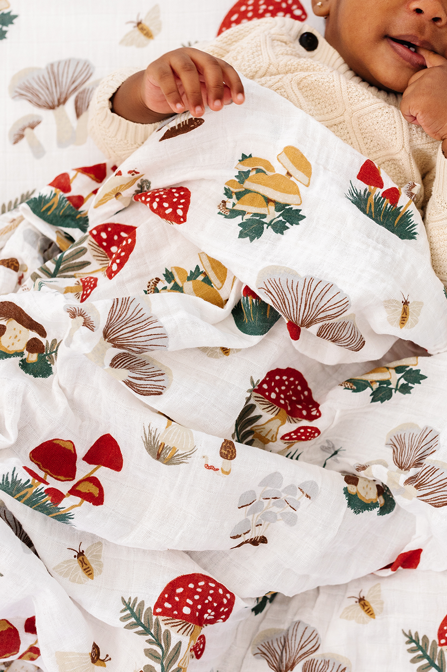 Mushroom Swaddle - Chickadees Wooden Toys