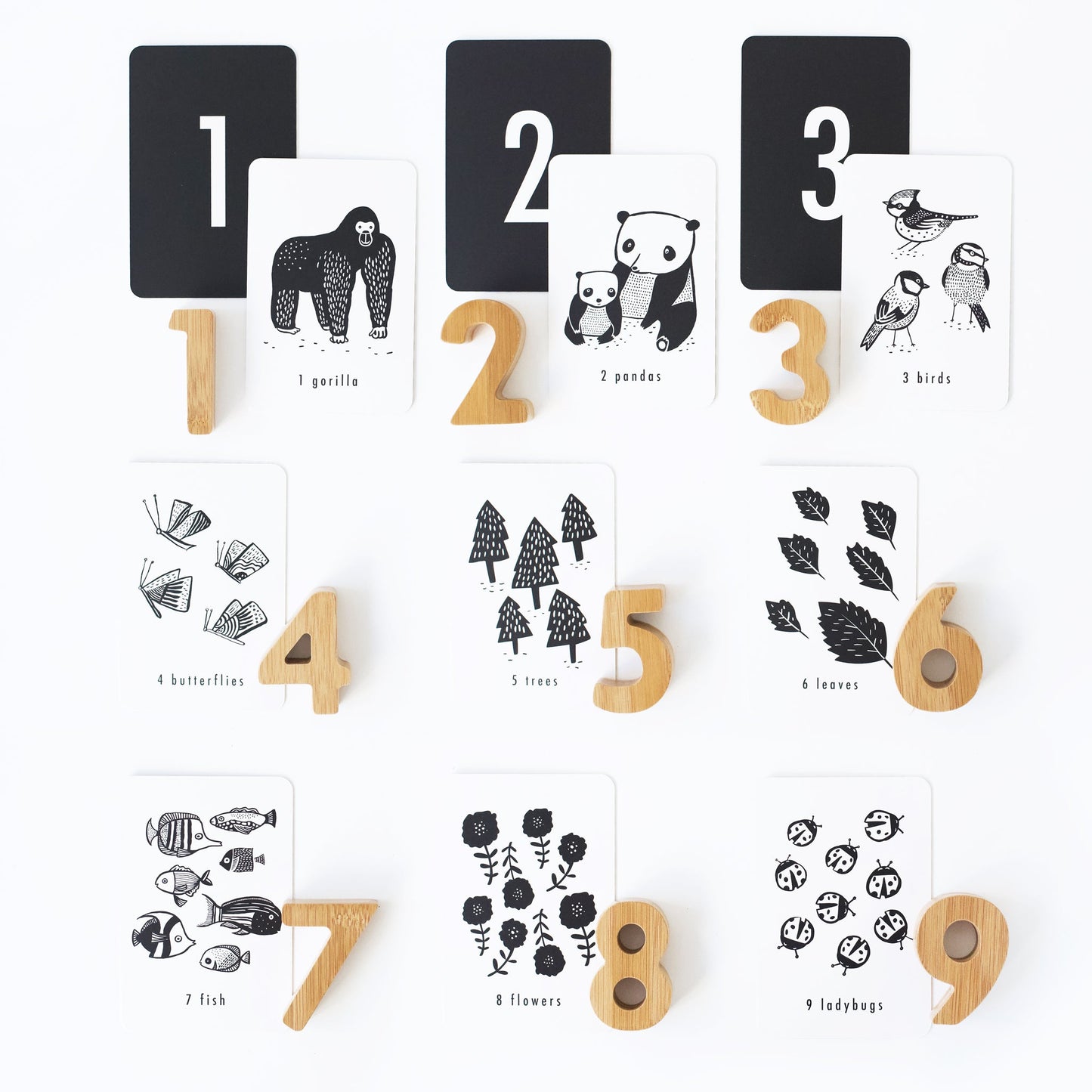 Nature Number Cards - Chickadees Wooden Toys
