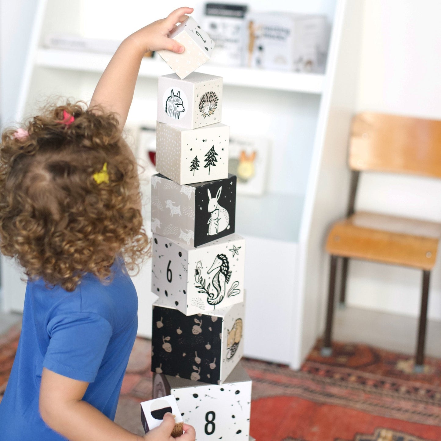 Nesting Blocks - Baby Animals - Chickadees Wooden Toys