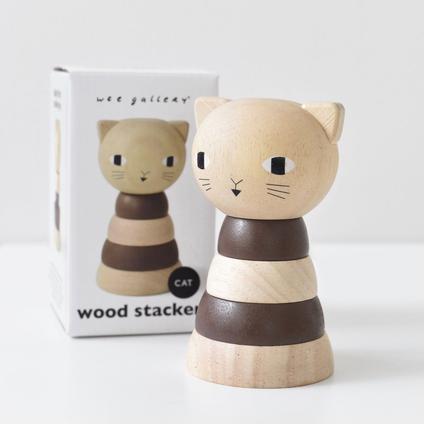 Wood Stacker - Cat - Chickadees Wooden Toys