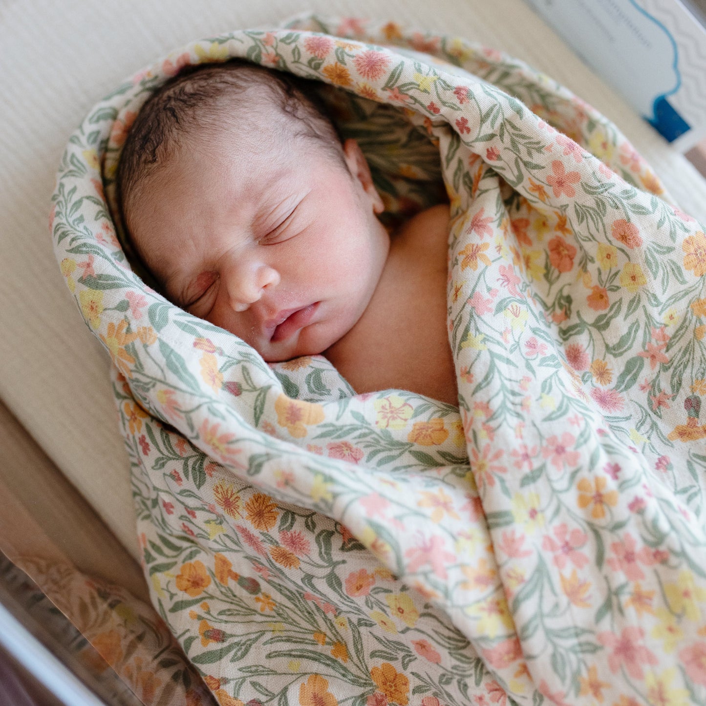 Organic Cotton Muslin Swaddle Blanket - Chickadees Wooden Toys