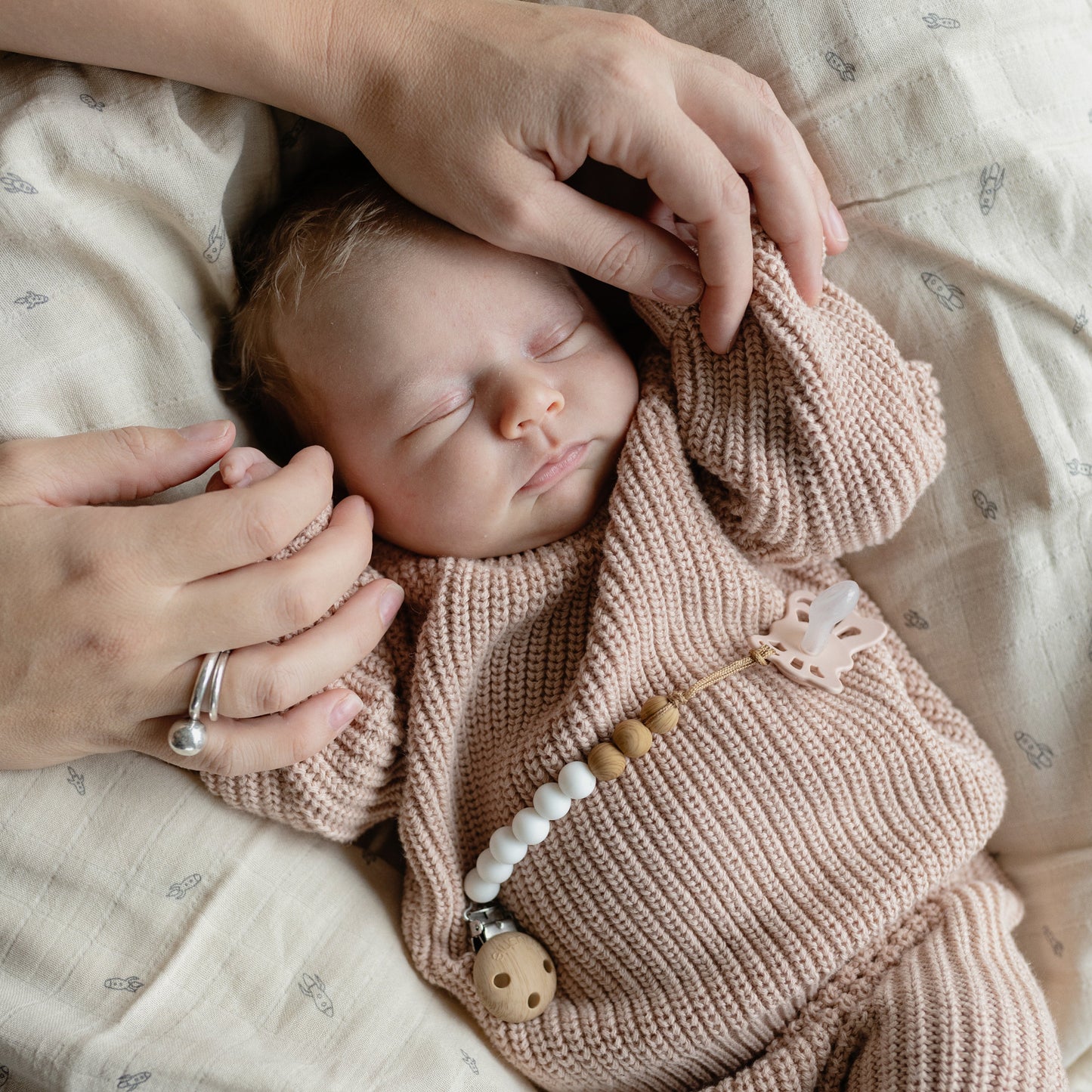 Organic Cotton Muslin Swaddle Blanket - Chickadees Wooden Toys
