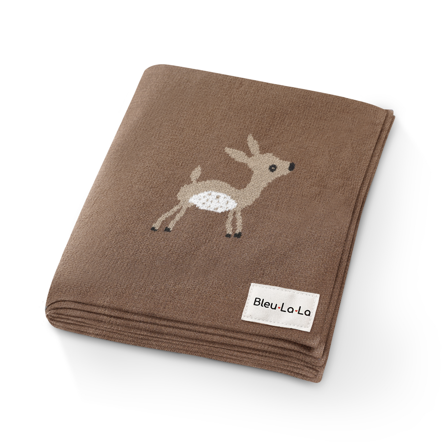 Luxury Cotton Deer Knit Swaddle Baby Blanket - Chickadees Wooden Toys