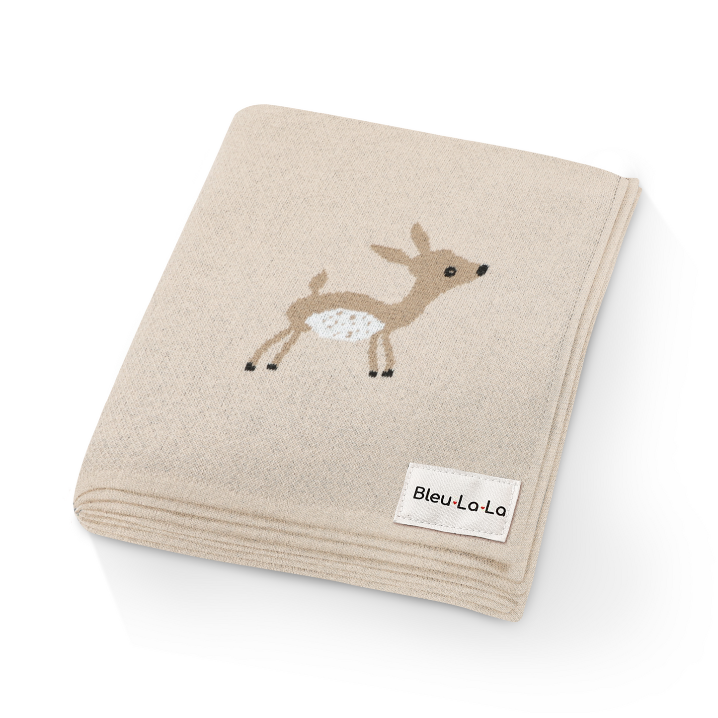 Luxury Cotton Deer Knit Swaddle Baby Blanket - Chickadees Wooden Toys