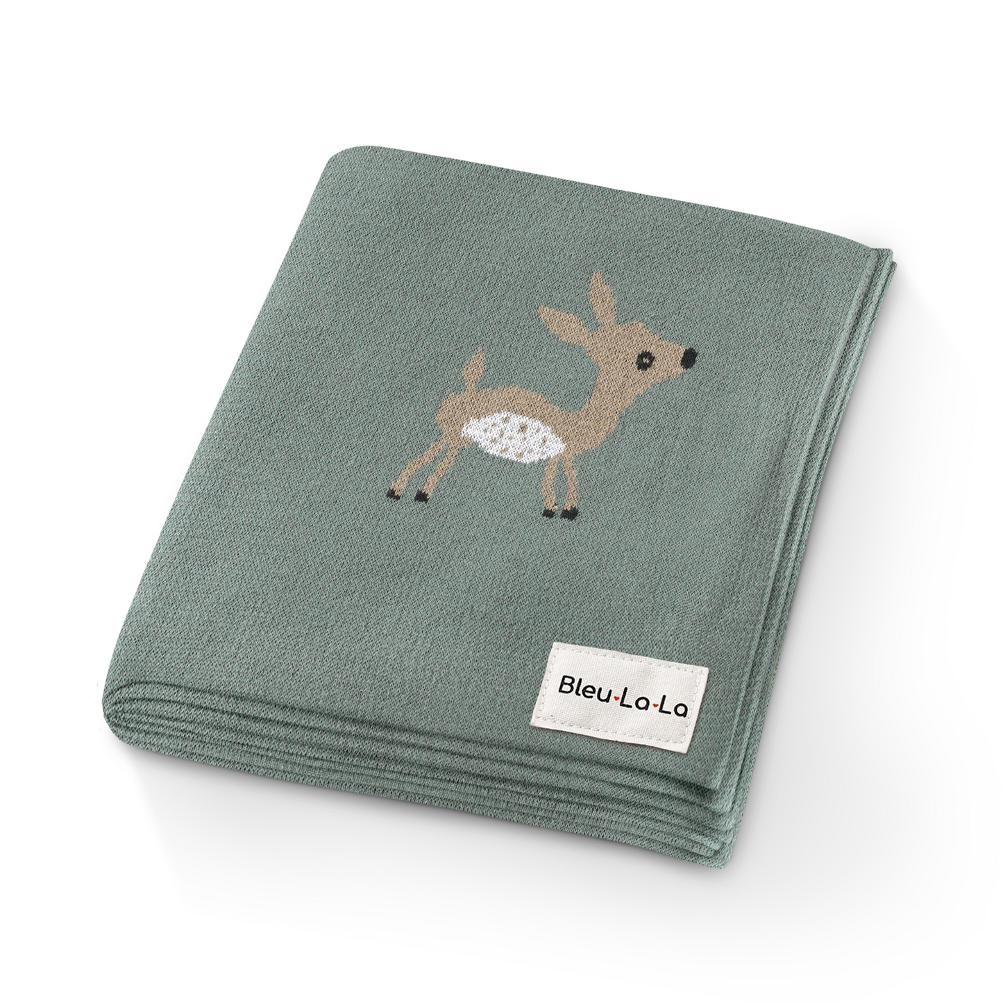 Luxury Cotton Deer Knit Swaddle Baby Blanket - Chickadees Wooden Toys
