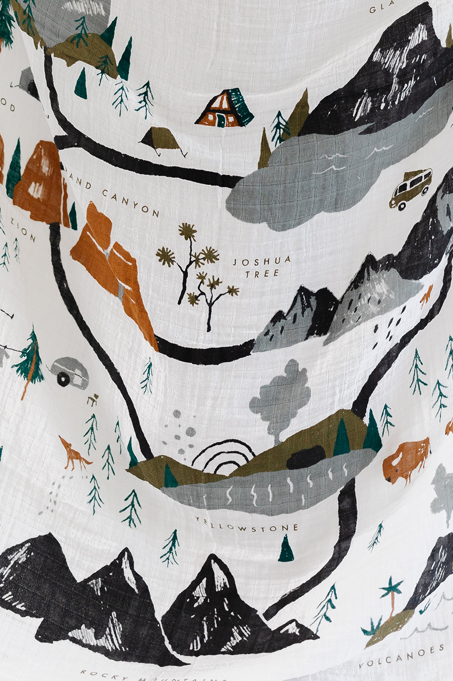National Parks Swaddle - Chickadees Wooden Toys