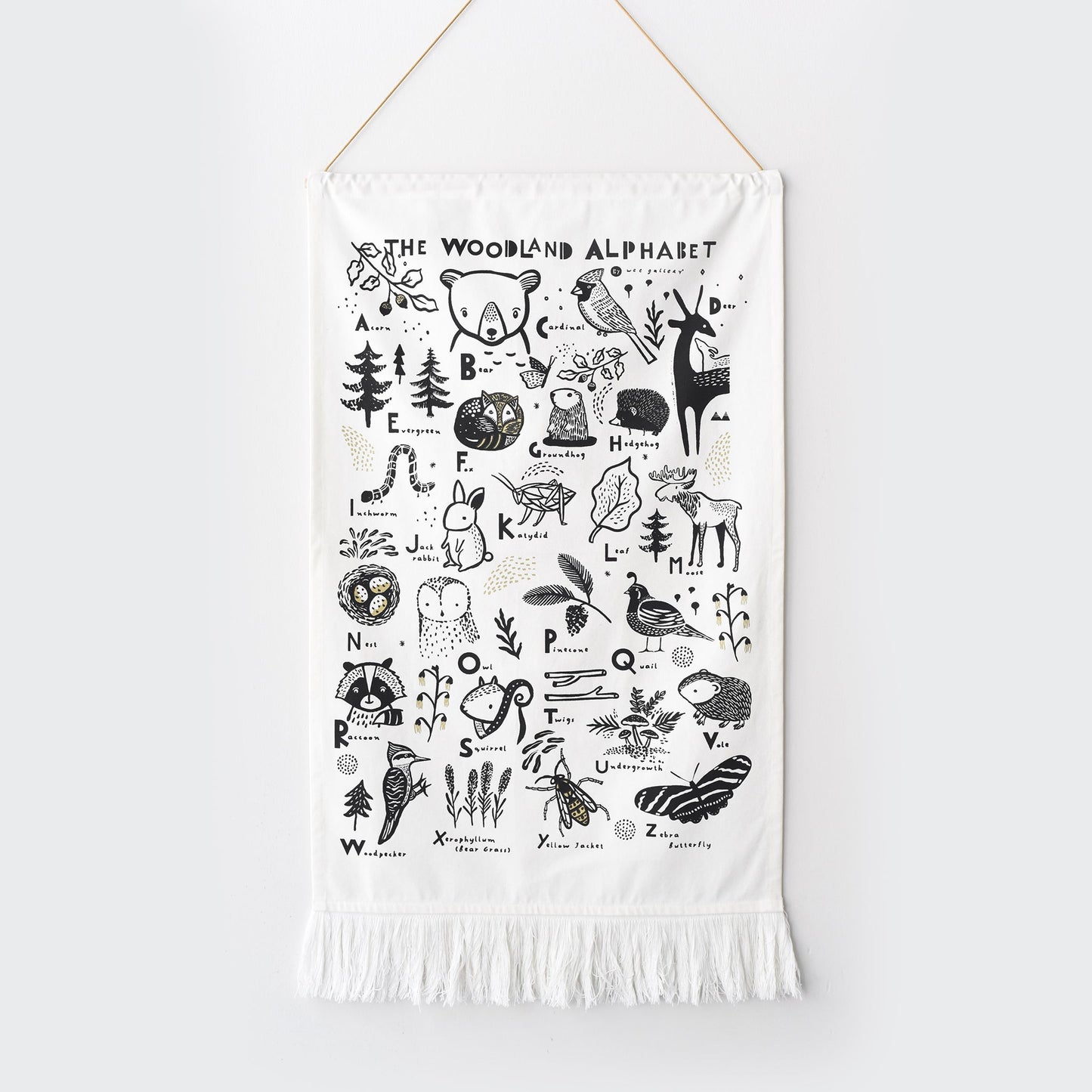 Woodland Alphabet Tapestry - Chickadees Wooden Toys