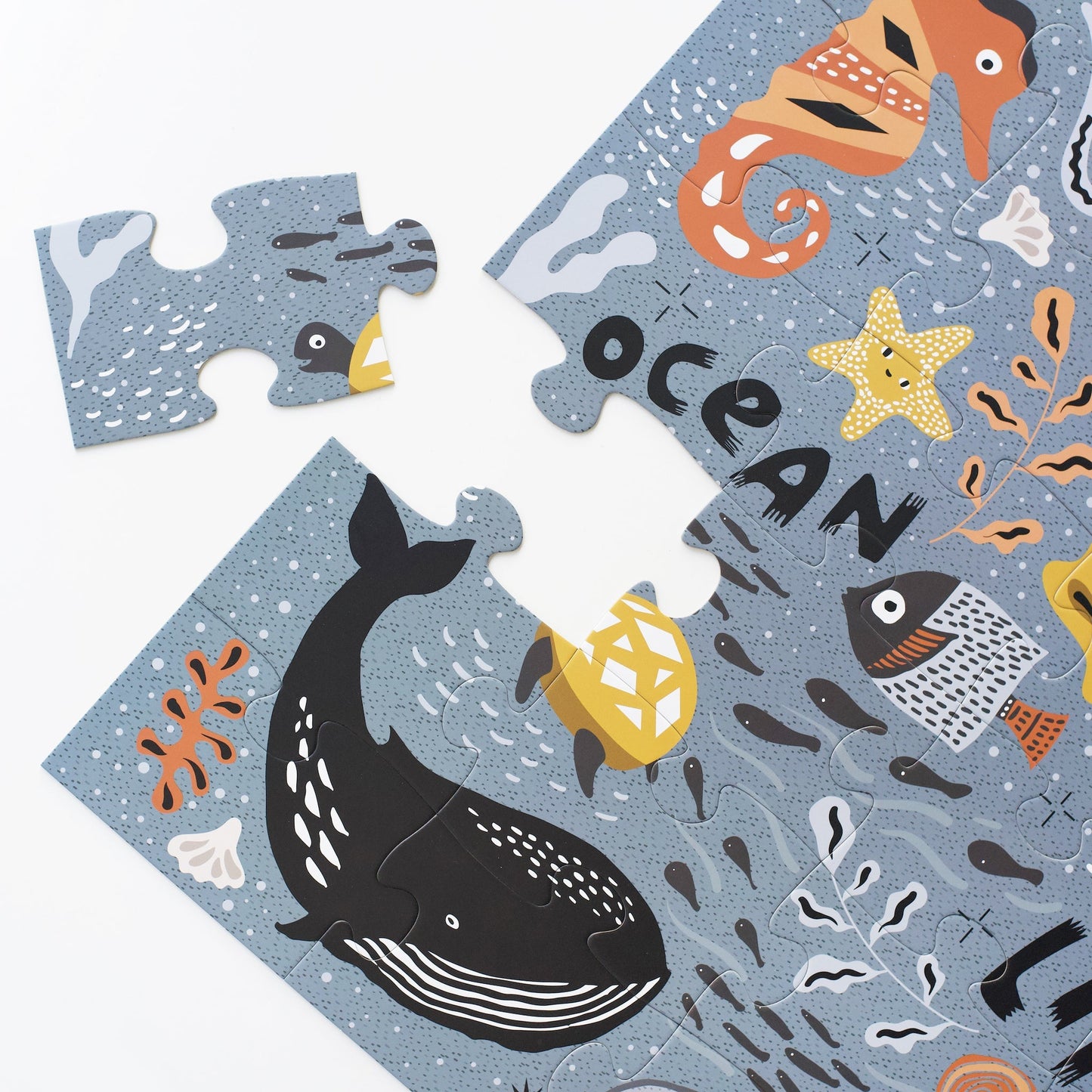 Ocean Life Floor Puzzle - Chickadees Wooden Toys