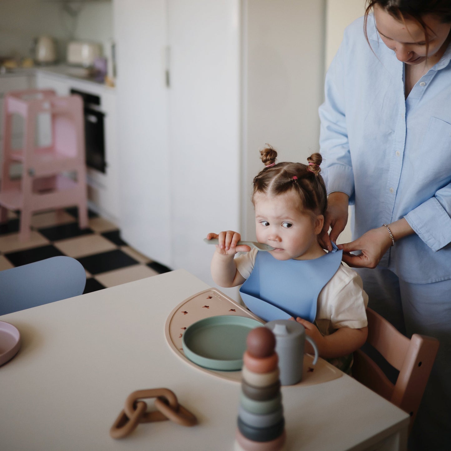 Silicone Baby Bib - Chickadees Wooden Toys