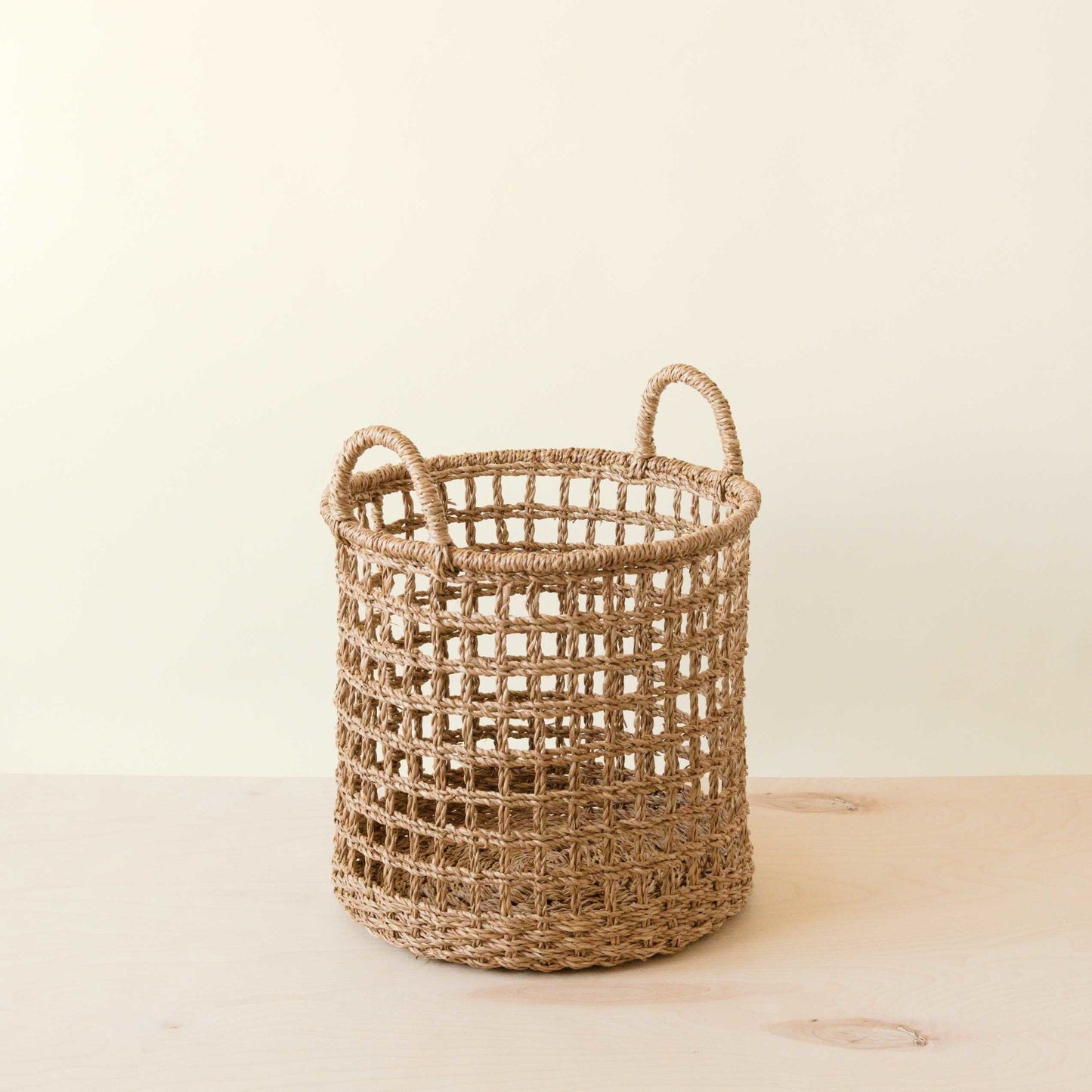 Open Weave Baskets with Handle, set of 3 - Storage Baskets | LIKHÂ - Chickadees Wooden Toys
