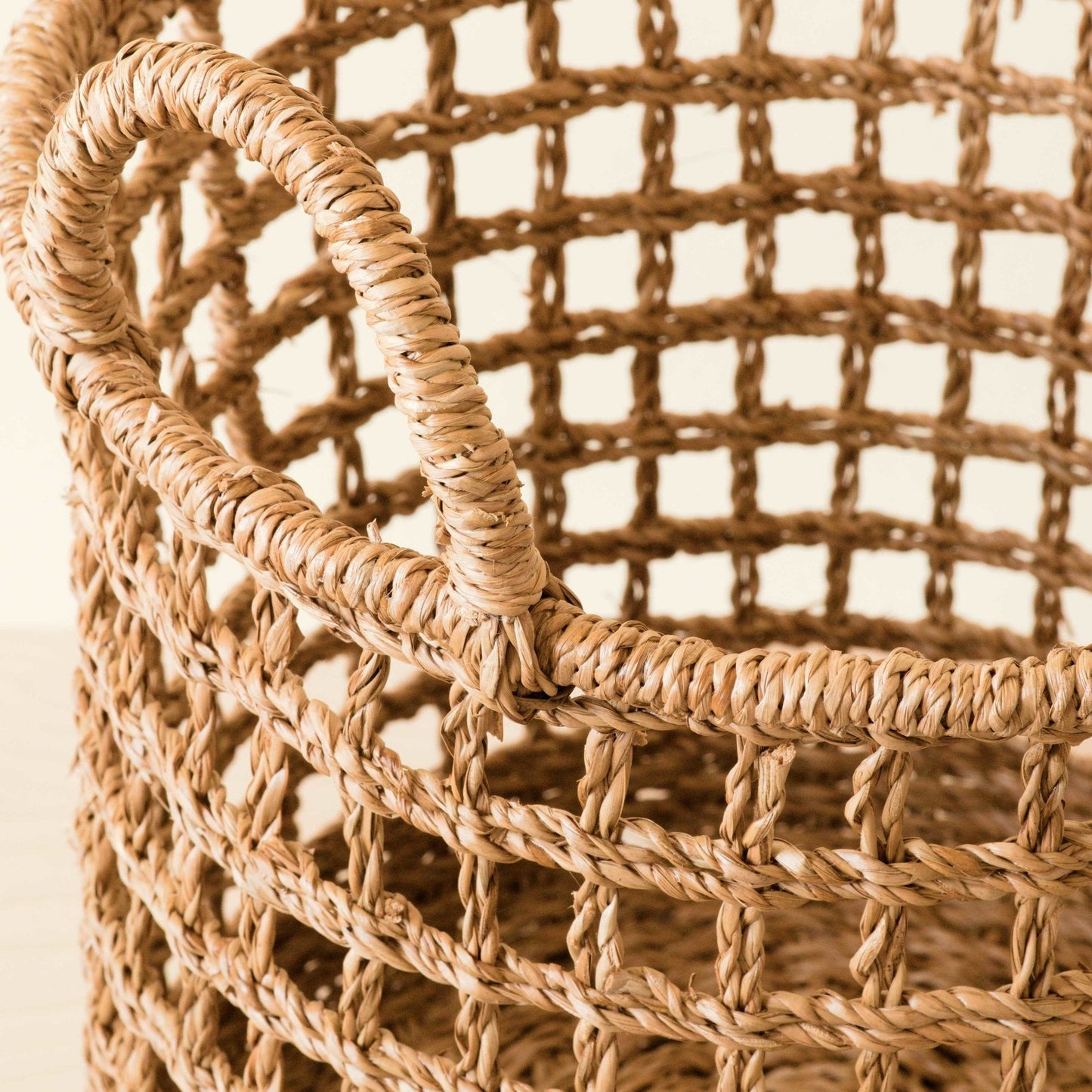 Open Weave Baskets with Handle, set of 3 - Storage Baskets | LIKHÂ - Chickadees Wooden Toys