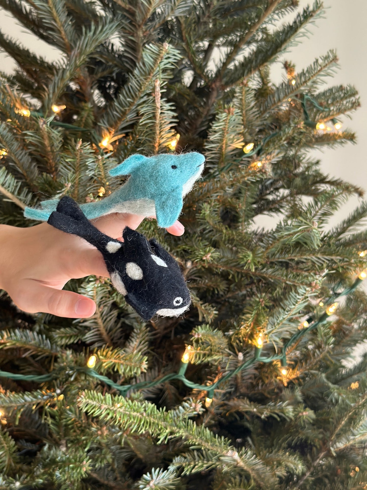 Orca Finger Puppet - Chickadees Wooden Toys