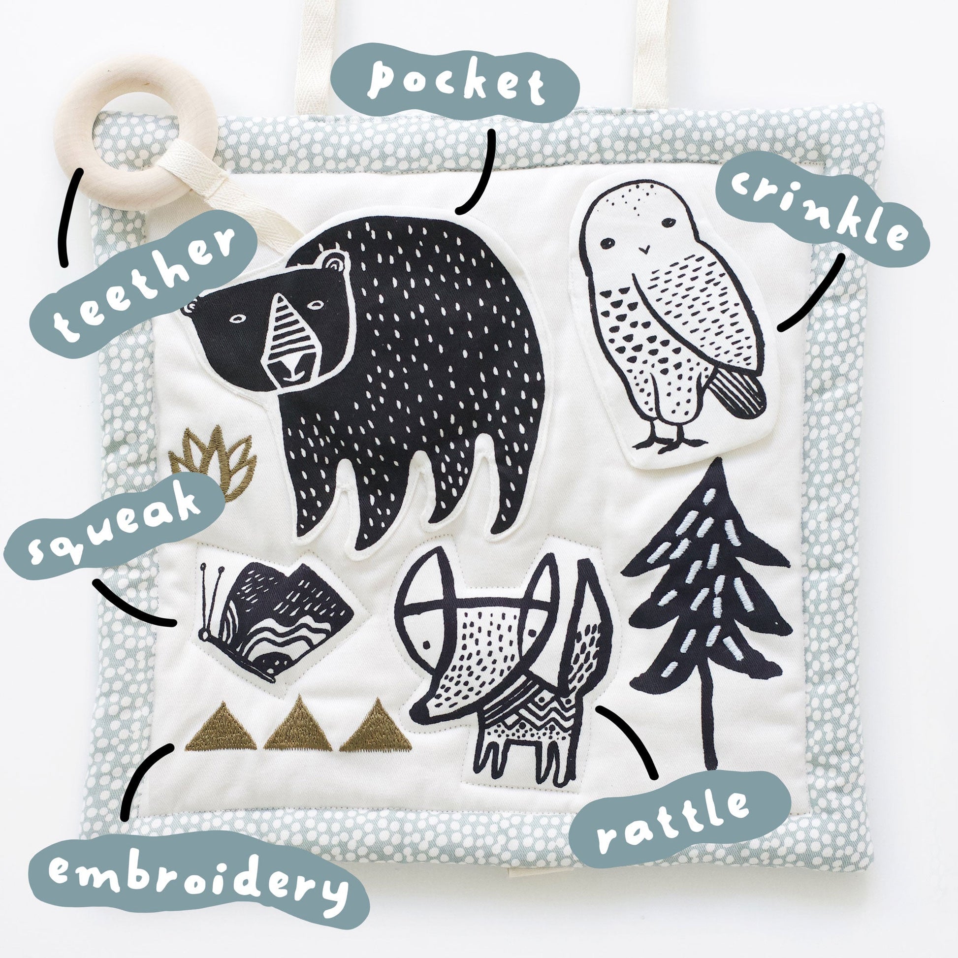 Organic Activity Pad - Woodland - Chickadees Wooden Toys