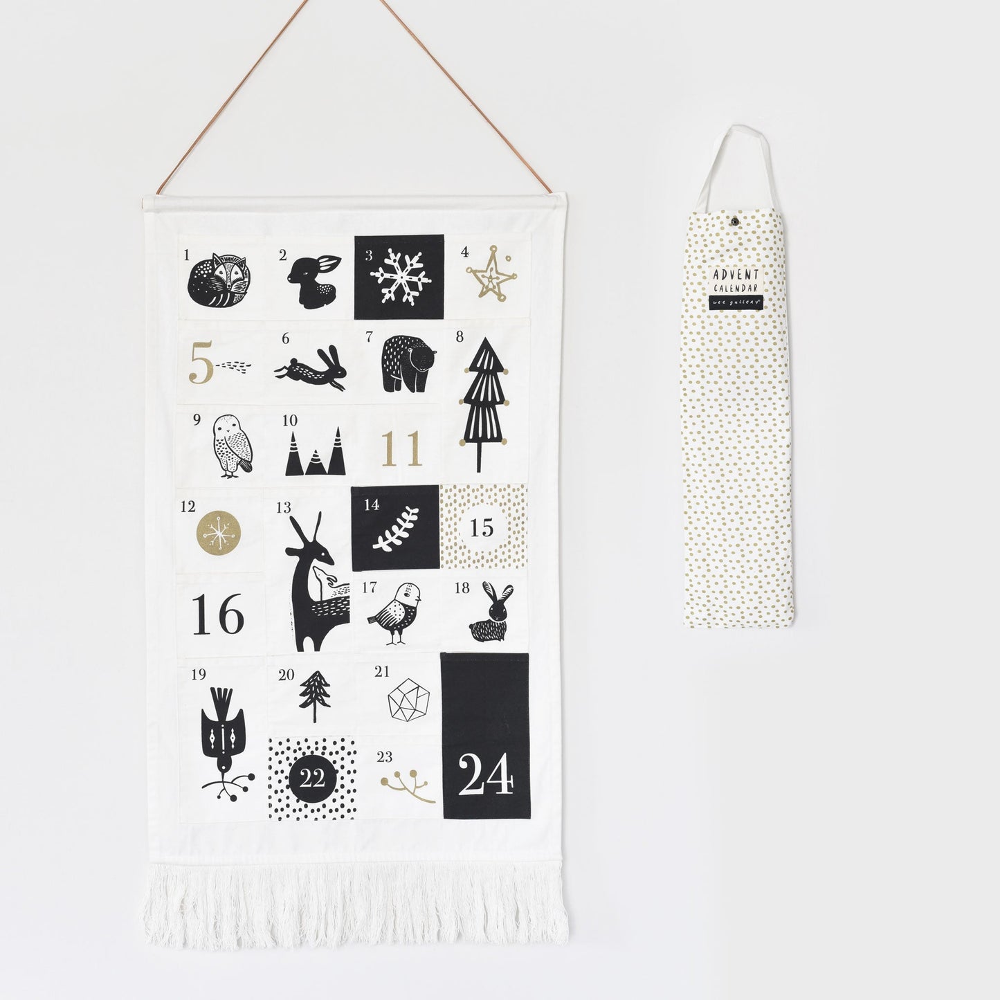 24 Pocket Advent Calendar - Winter Animals - Chickadees Wooden Toys