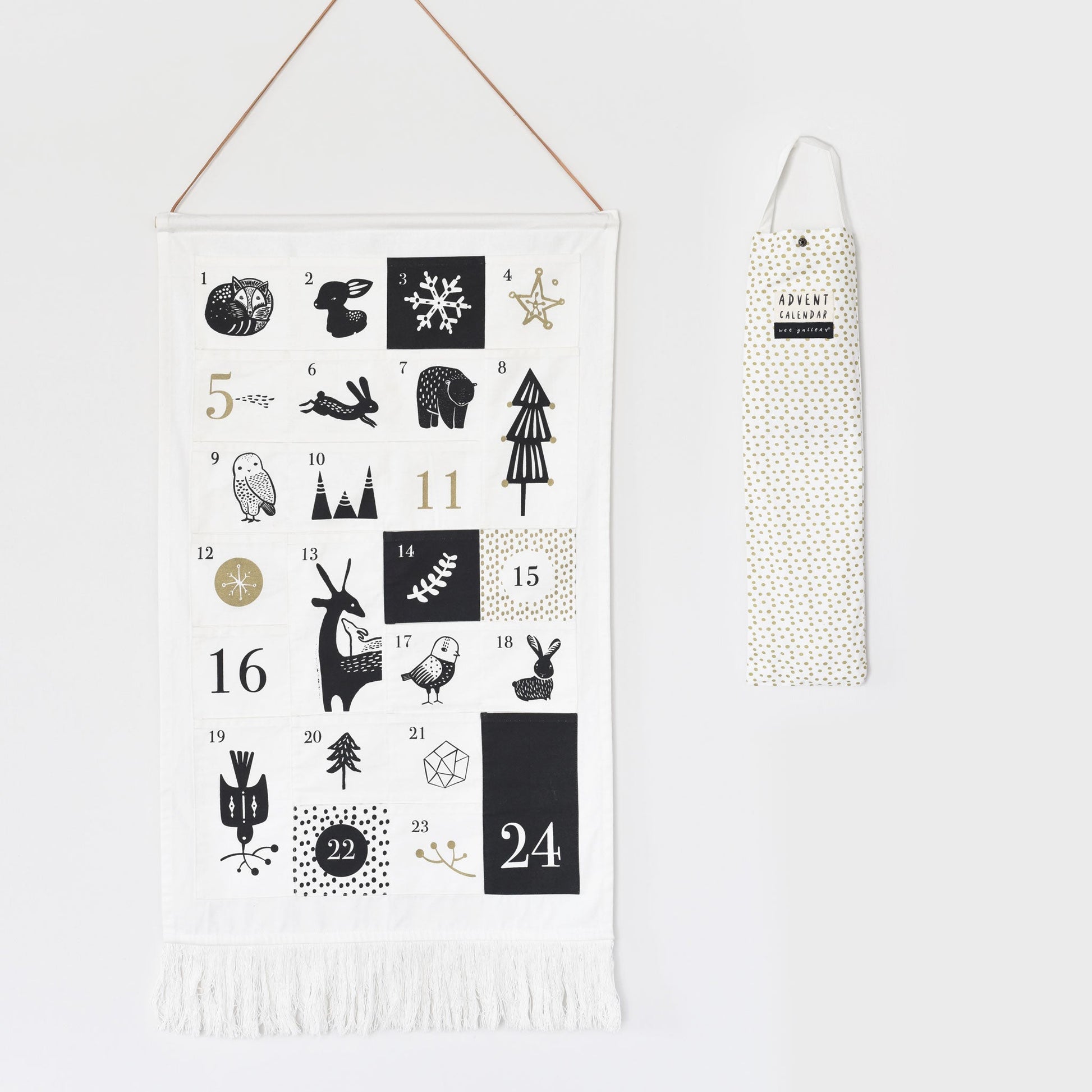 24 Pocket Advent Calendar - Winter Animals - Chickadees Wooden Toys