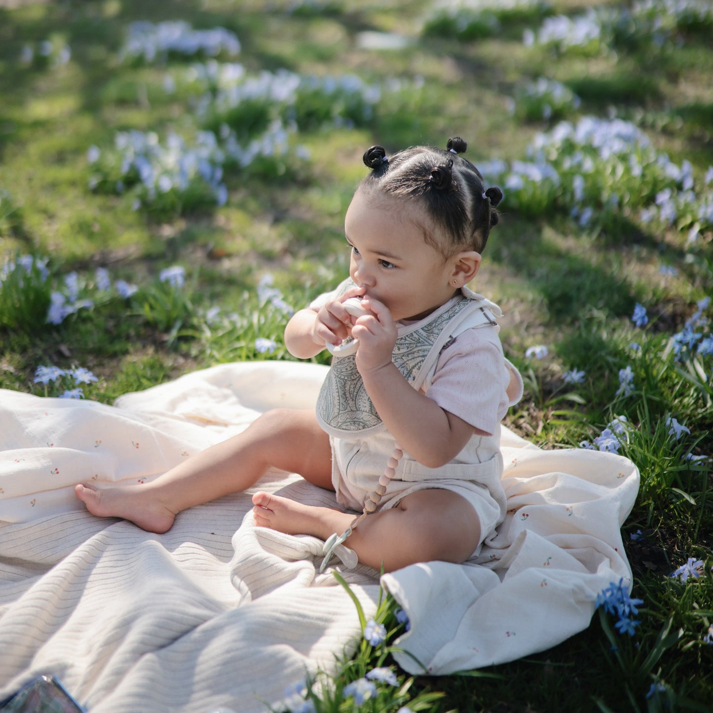 Organic Cotton Muslin Swaddle Blanket - Chickadees Wooden Toys