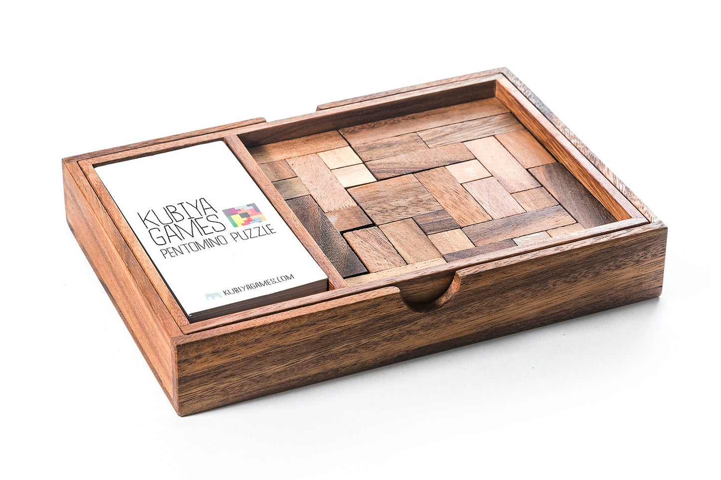 Pentomino Puzzle Set - with 65 challenge cards - Chickadees Wooden Toys