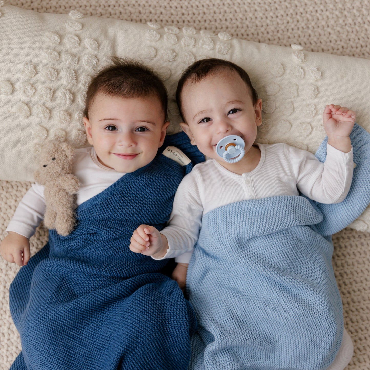 Heritage Knit - 100% Organic Cotton Luxury Knit Baby Swaddle Blanket - Chickadees Wooden Toys