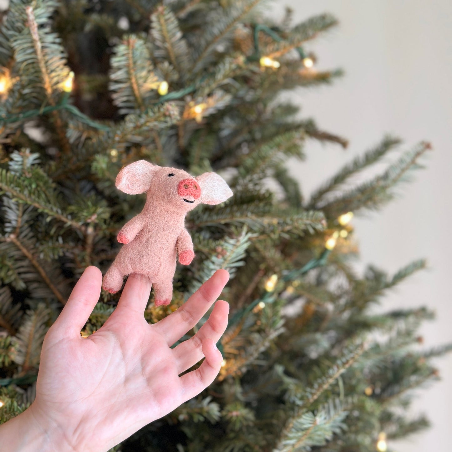Pig Finger Puppet - Chickadees Wooden Toys