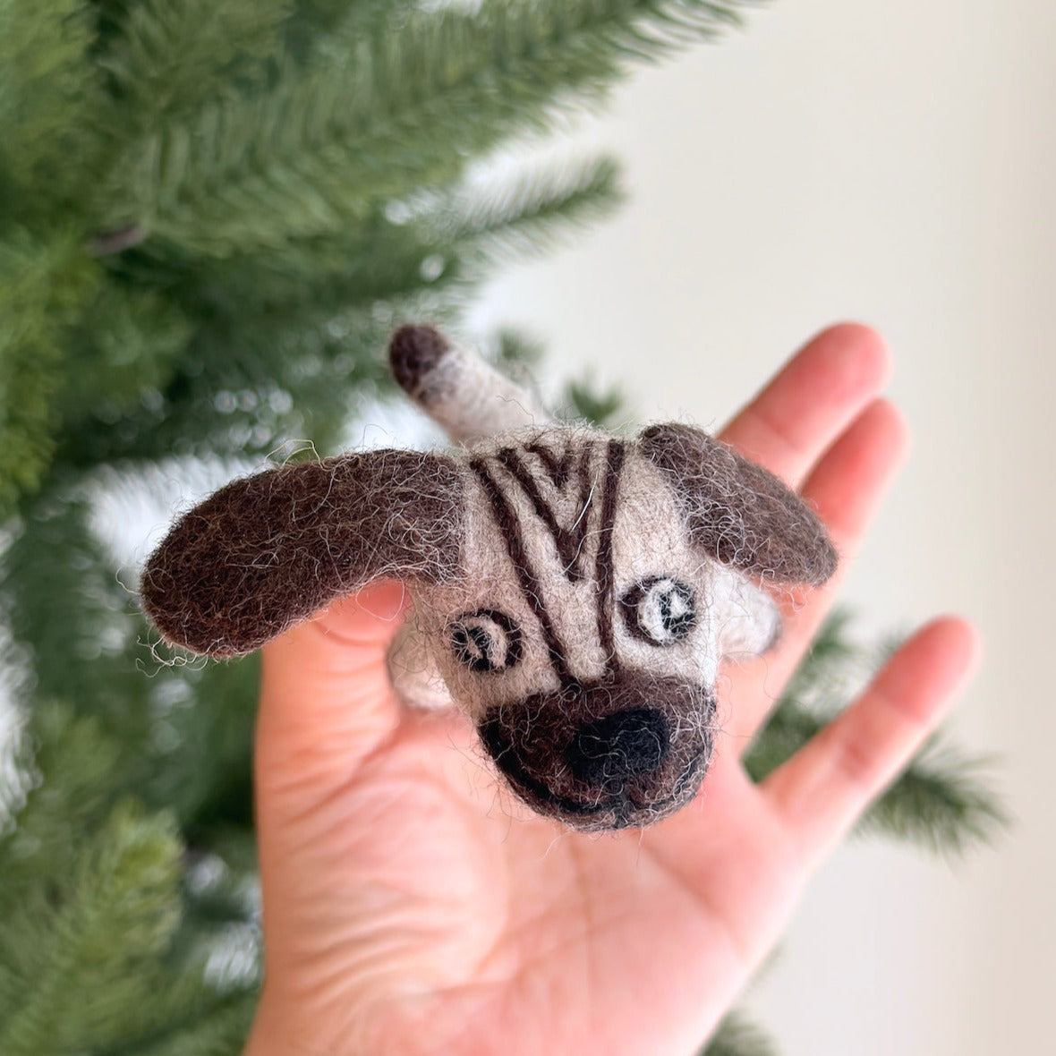 Pug Finger Puppet - Chickadees Wooden Toys