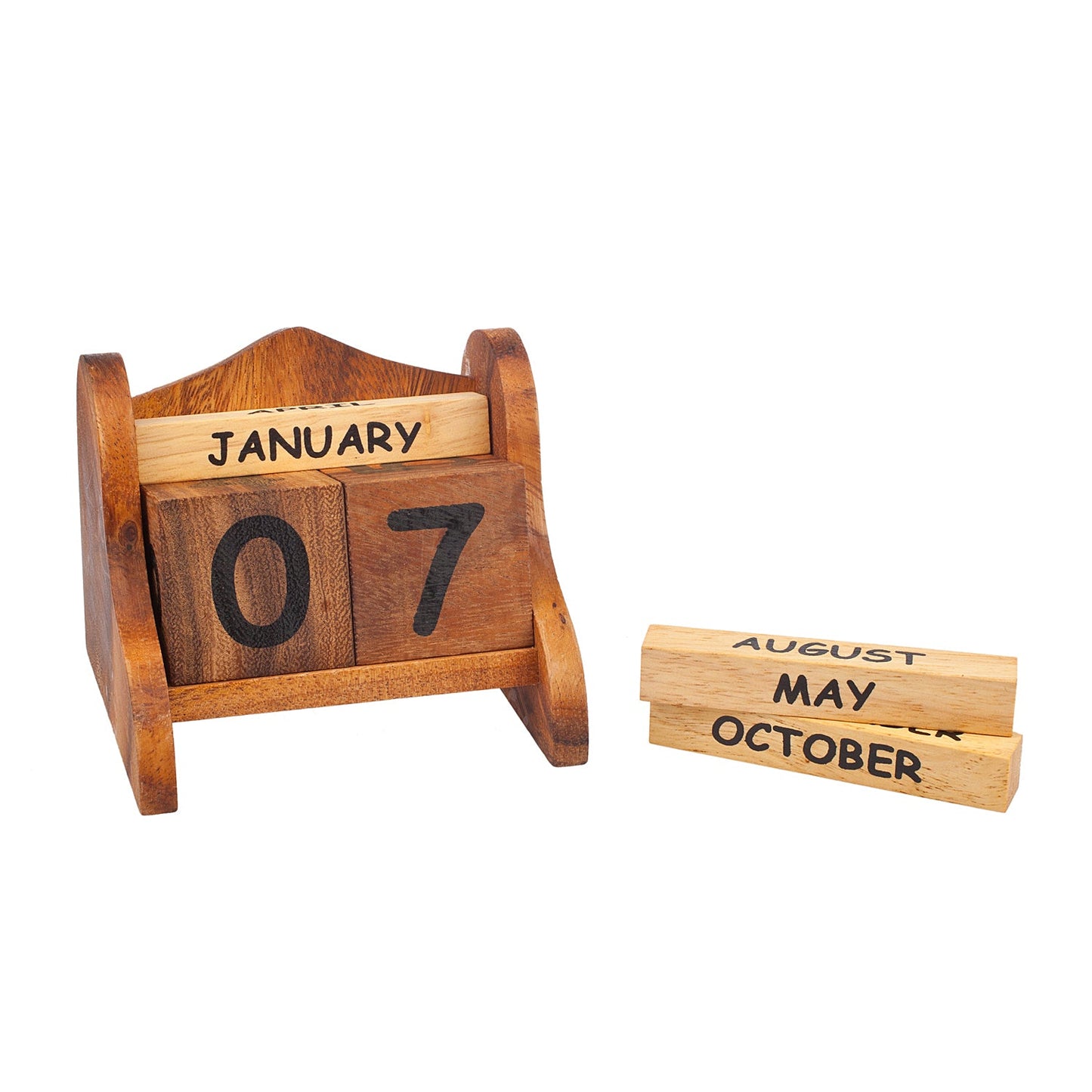 Never Ending Calendar Puzzle - vintage style - Chickadees Wooden Toys