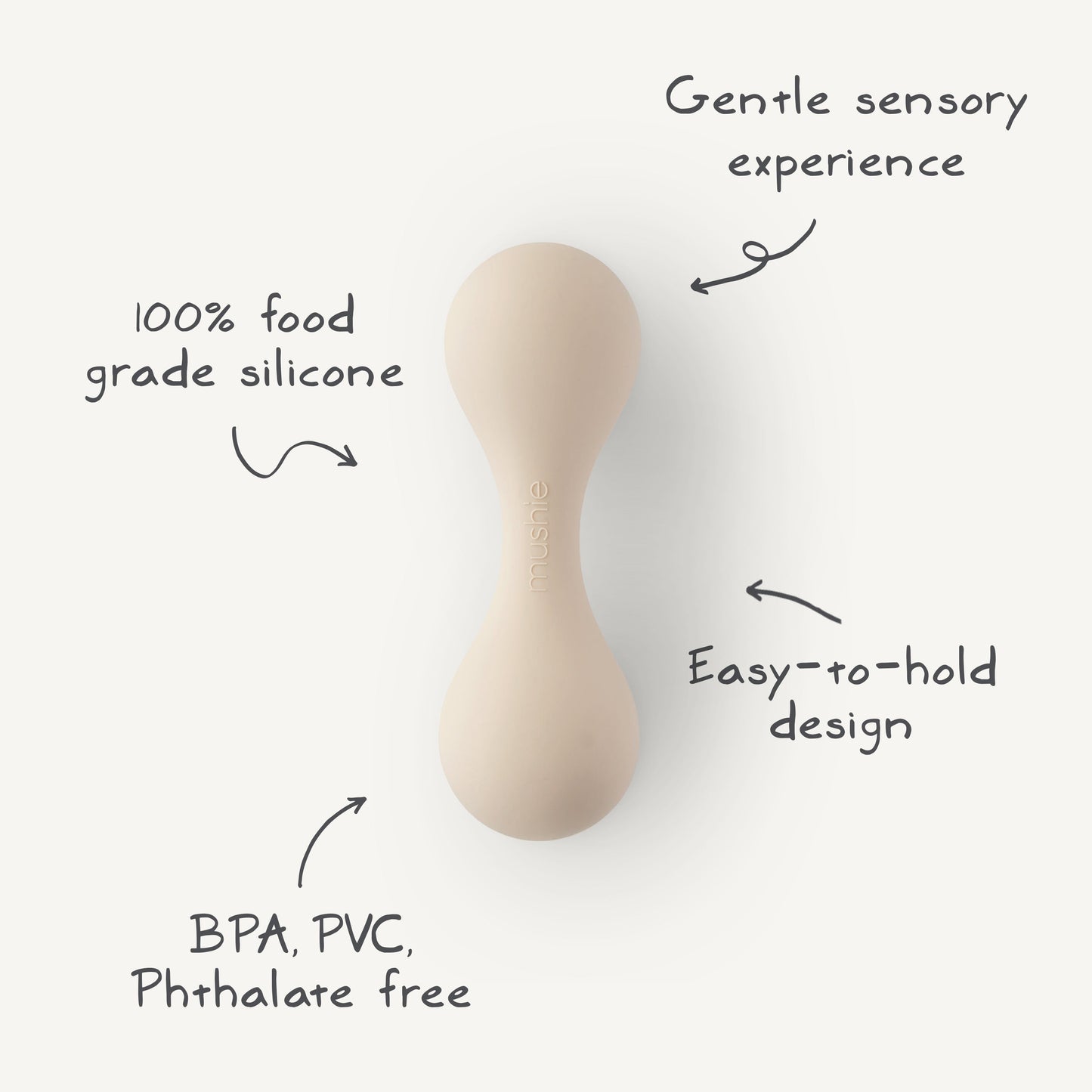 Silicone Baby Rattle Toy - Chickadees Wooden Toys