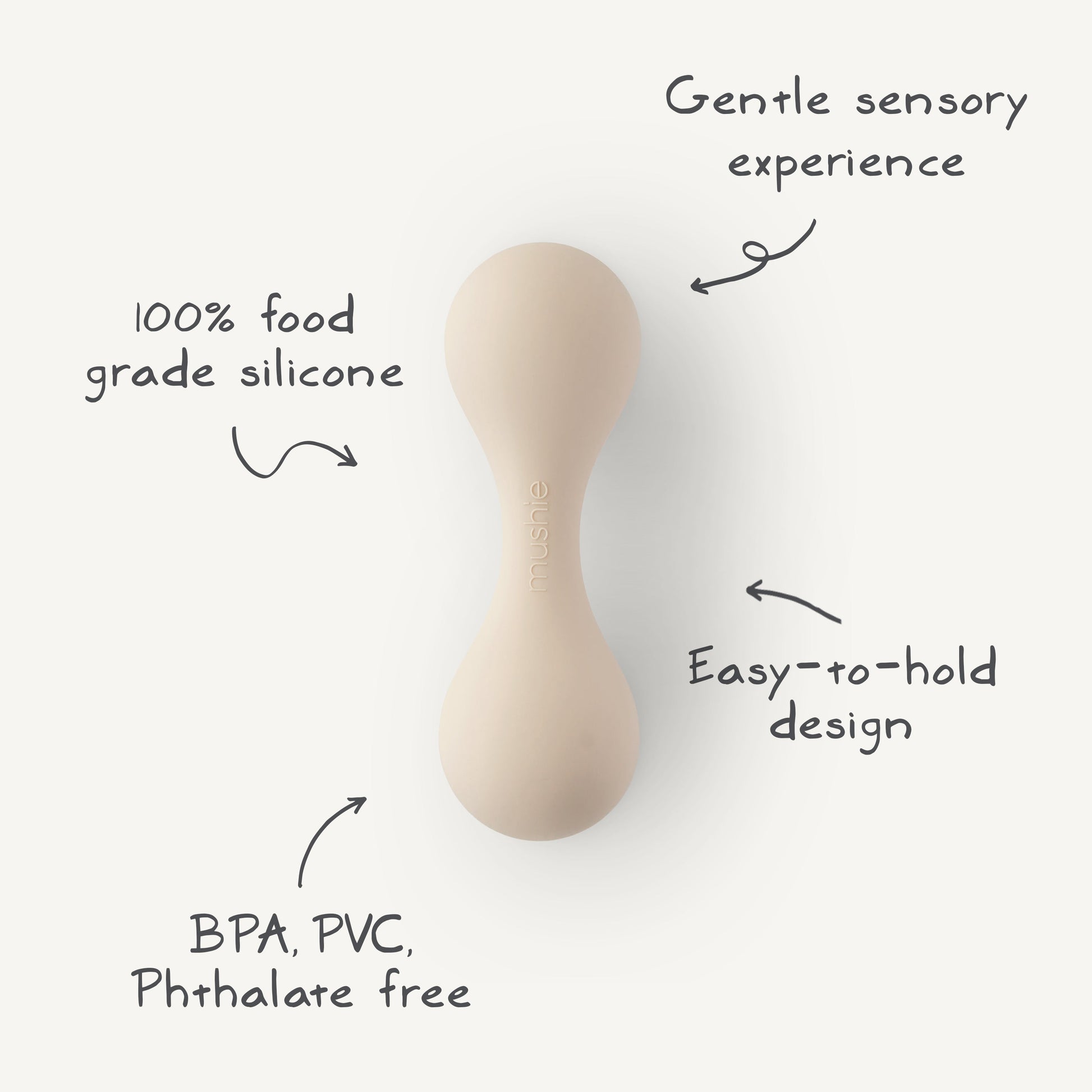 Silicone Baby Rattle Toy - Chickadees Wooden Toys