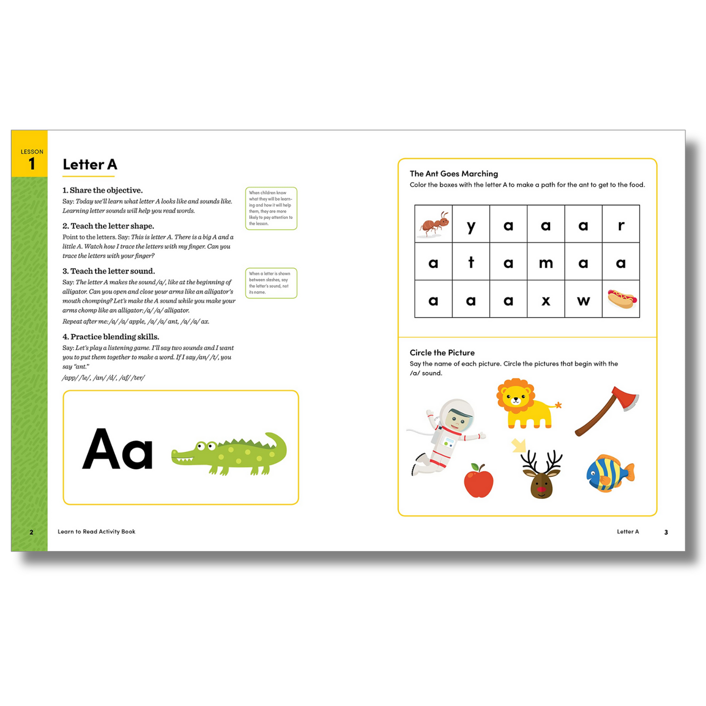 Learn to Read Activity Book: 101 Fun Phonics Lessons to Teach Your Child to Read (Phonics Makes Readers) - Chickadees Wooden Toys