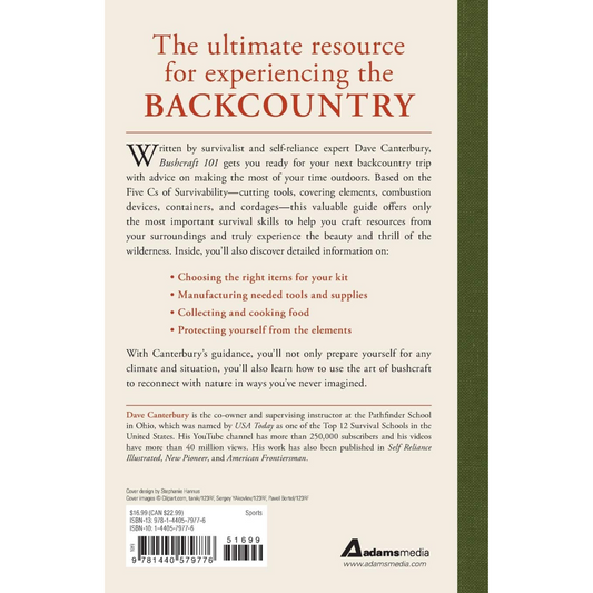 Bushcraft 101: A Field Guide to the Art of Wilderness Survival (Spiral Bound) - Chickadees Wooden Toys