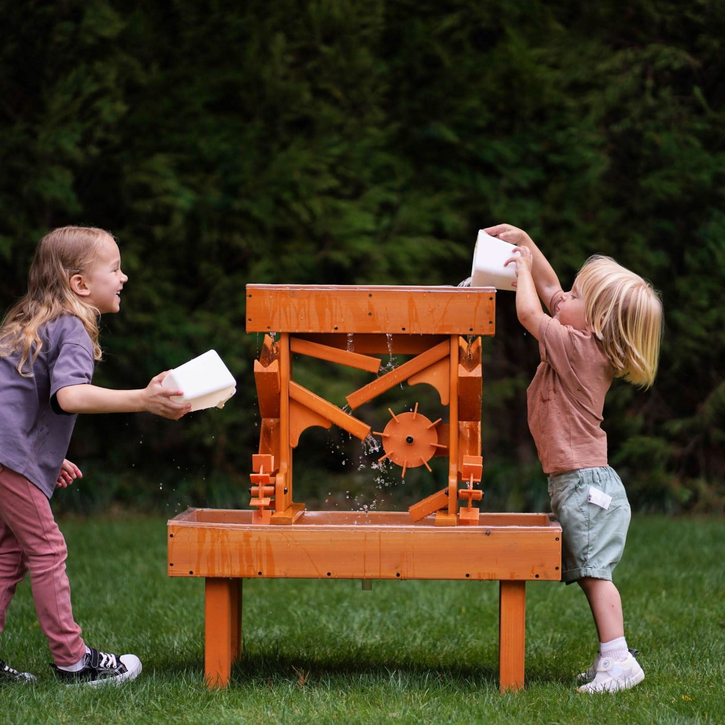 Outdoor Wooden Water Table for Toddlers | Kids’ Sensory Play Station - Chickadees Wooden Toys