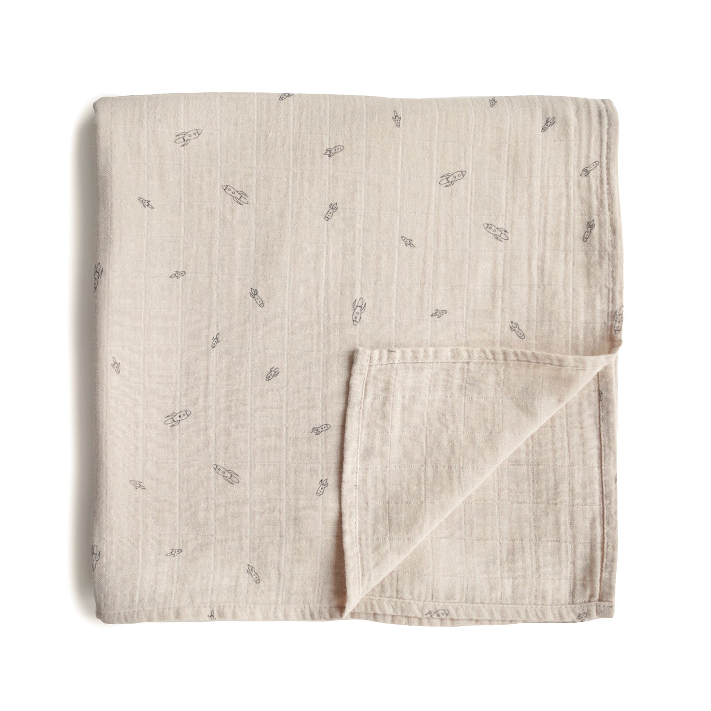 Organic Cotton Muslin Swaddle Blanket - Chickadees Wooden Toys