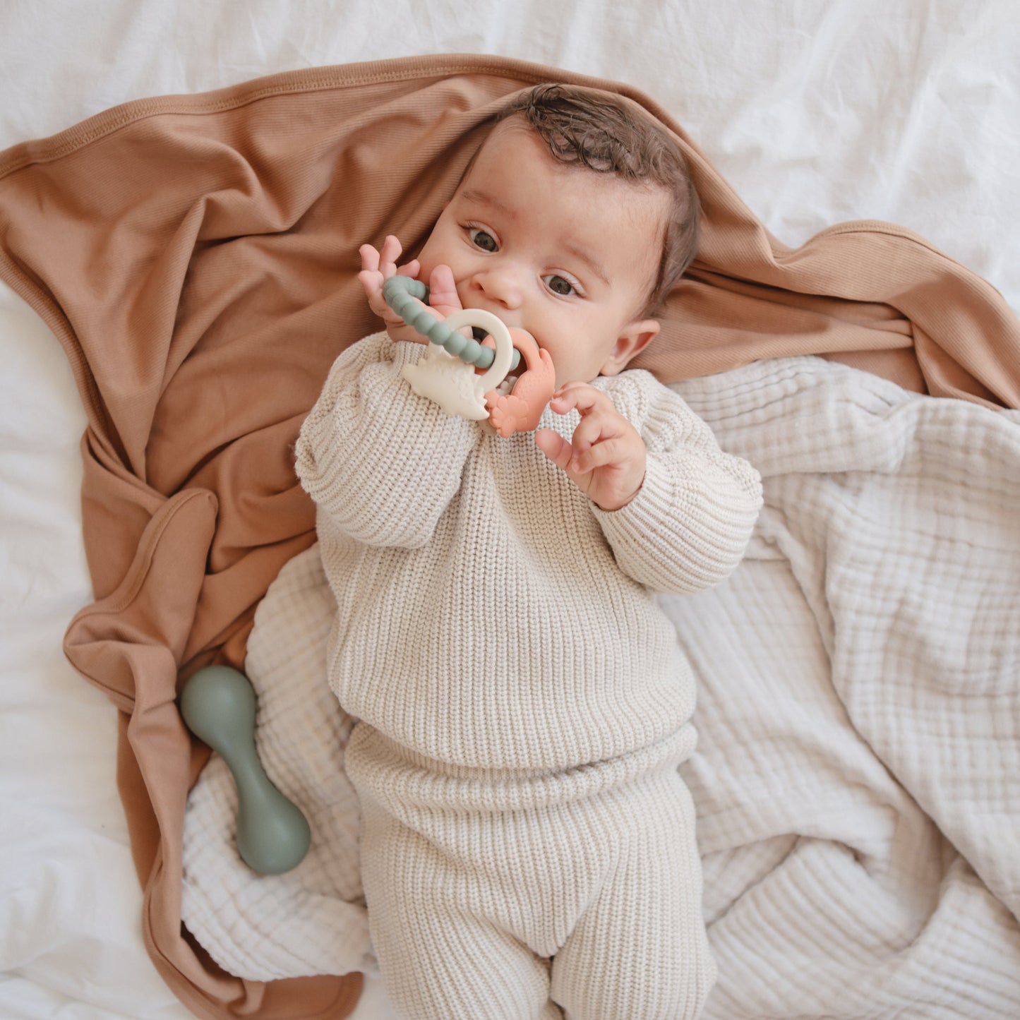 Ribbed Baby Blanket - Chickadees Wooden Toys