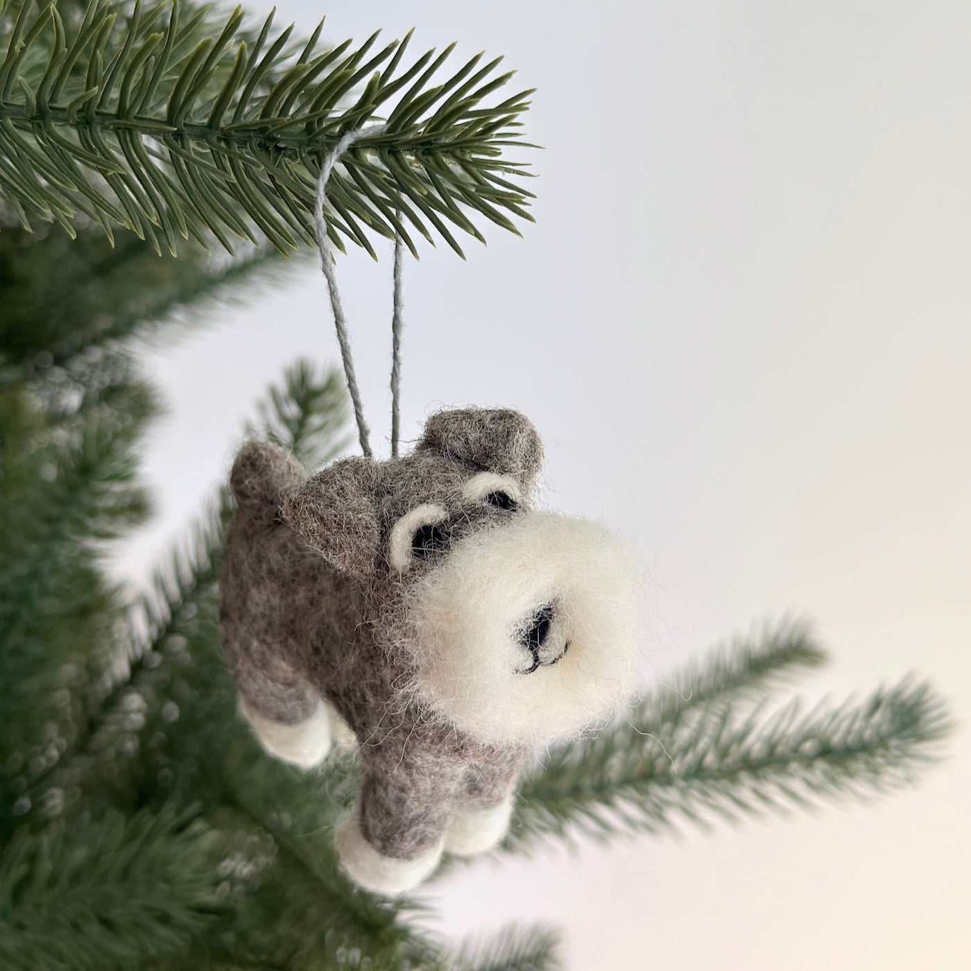 Schnauzer Dog Ornament - Chickadees Wooden Toys