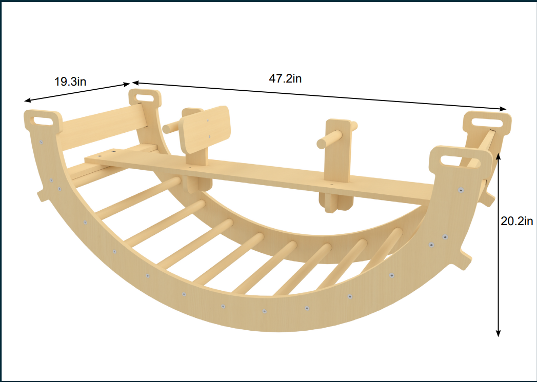 Bailis - Climbing Arch and Rocker - Chickadees Wooden Toys