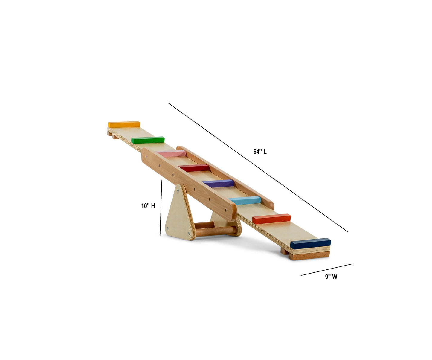 Willow- Rainbow Seesaw and Balance Beam - Chickadees Wooden Toys