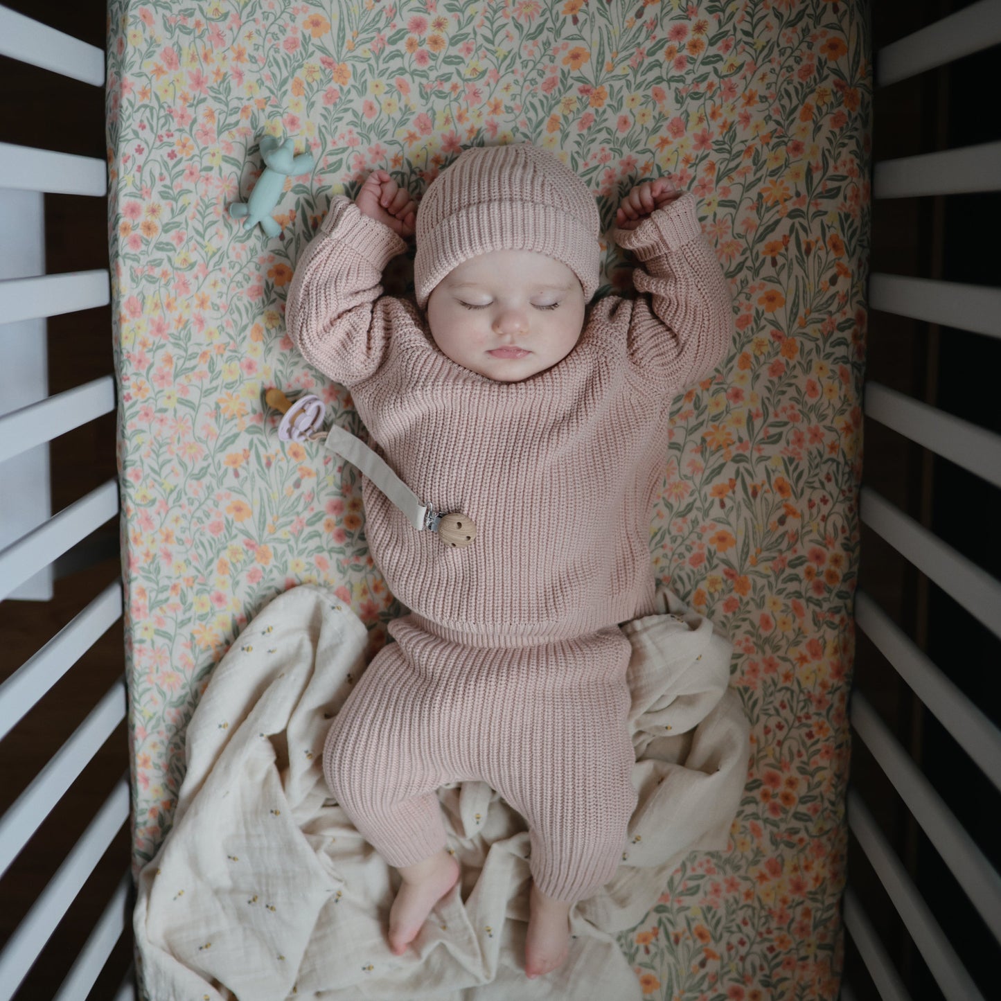 Organic Cotton Muslin Swaddle Blanket - Chickadees Wooden Toys