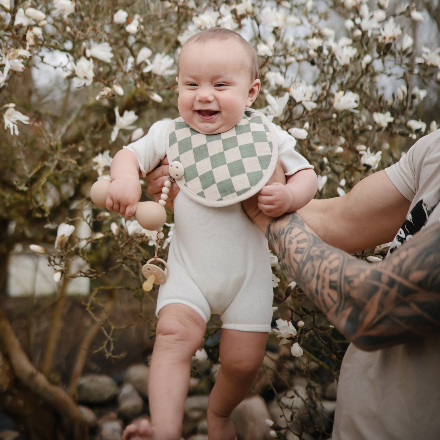 Muslin Bib - Chickadees Wooden Toys