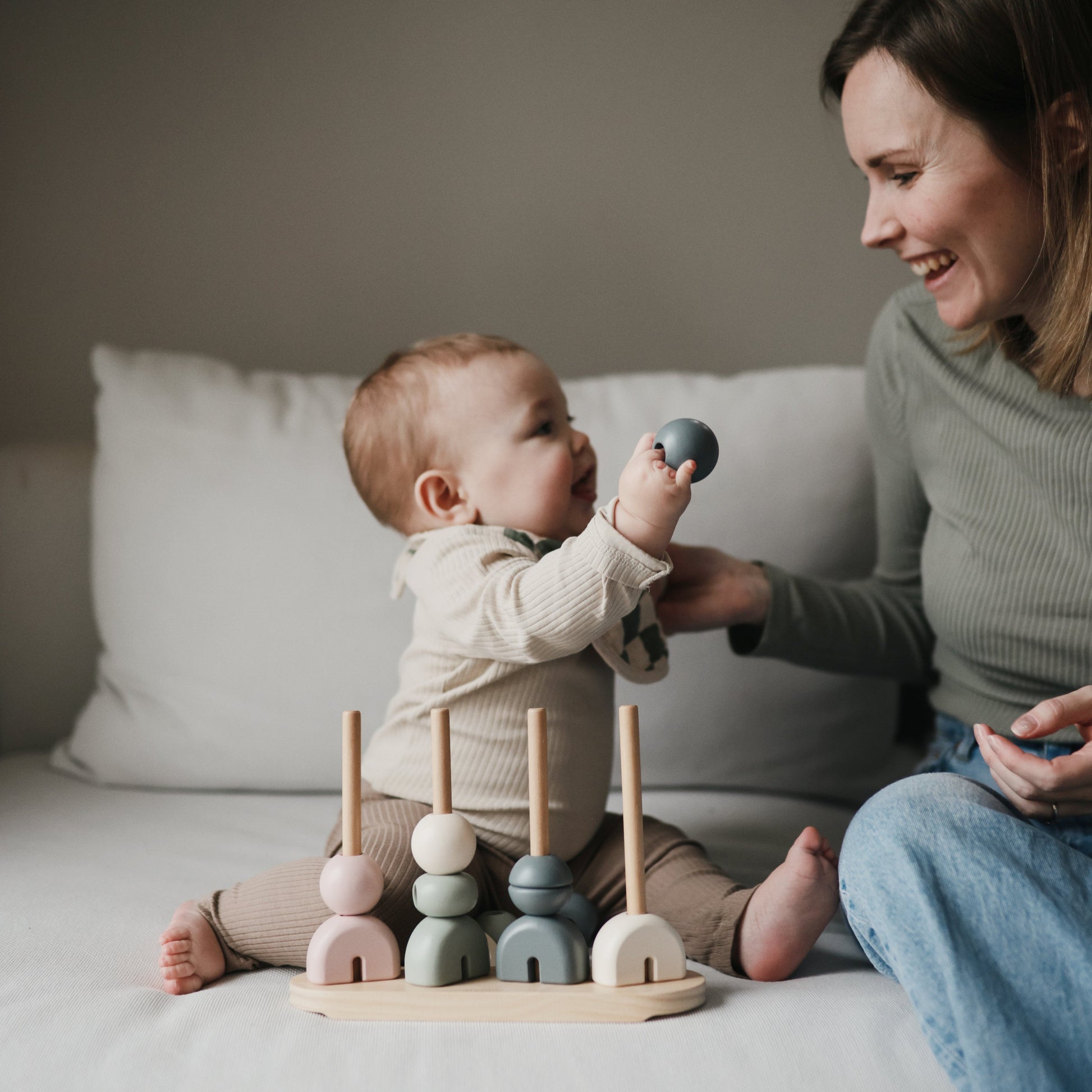 Wooden Multi Shape Stacker - Chickadees Wooden Toys
