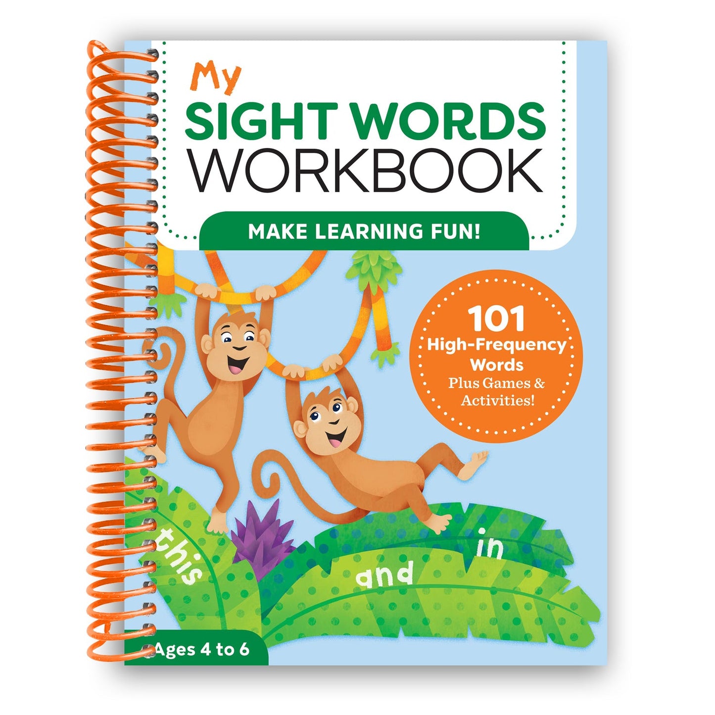 My Sight Words Workbook: 101 High-Frequency Words Plus Games & Activities! (Spiral Bound) - Chickadees Wooden Toys
