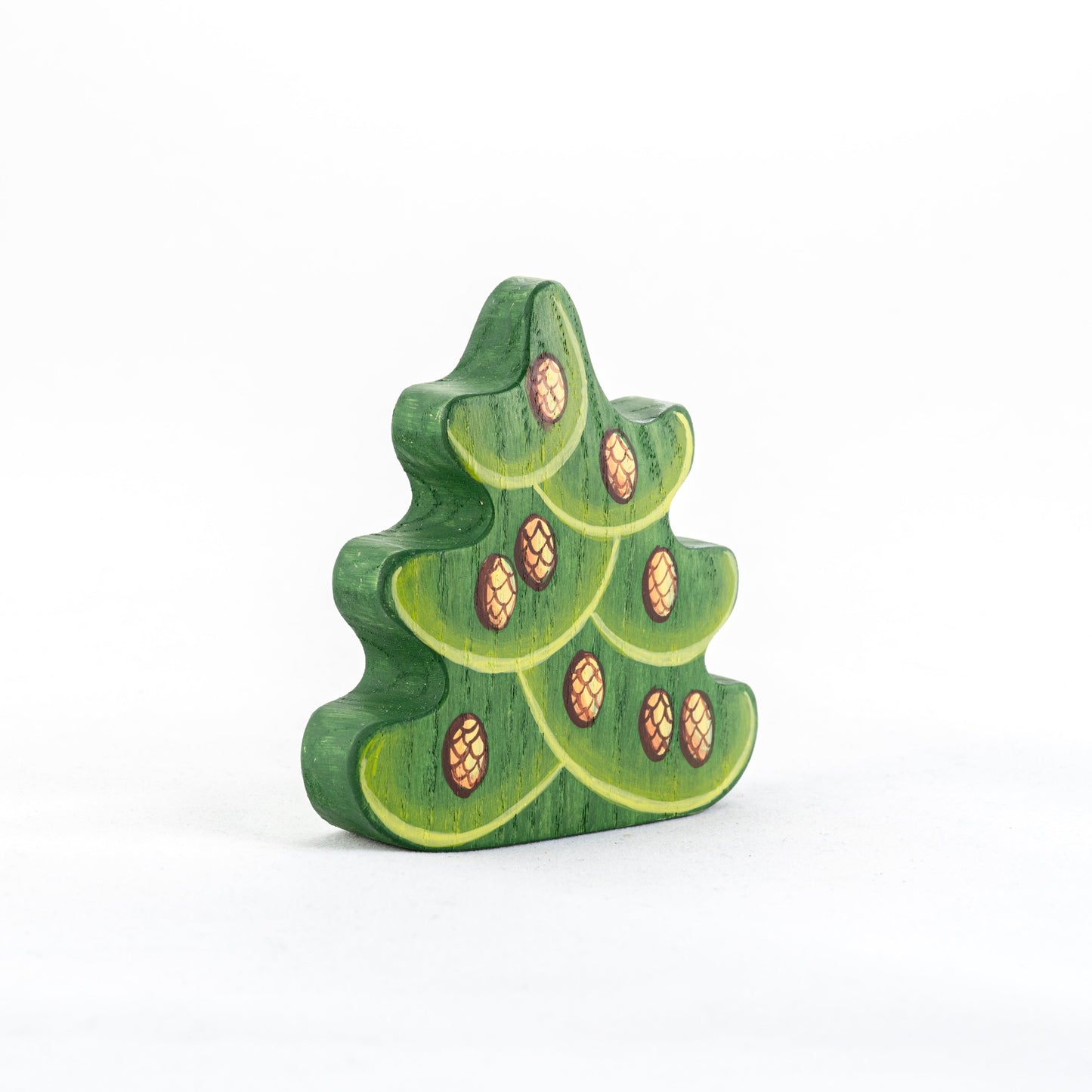 Wooden Small Christmas Tree with Cones