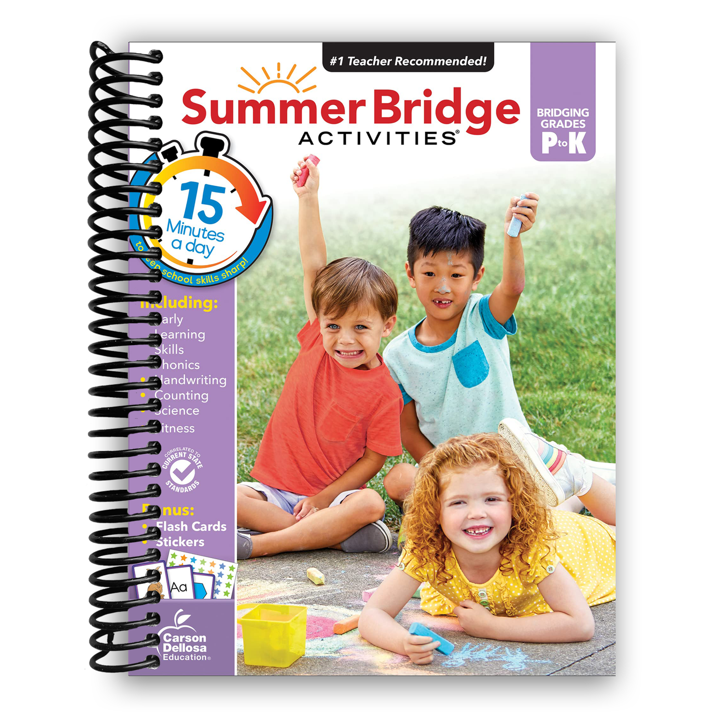 Summer Bridge Activities PreK-K Workbooks, Ages 4-5 (Spiral Bound) - Chickadees Wooden Toys