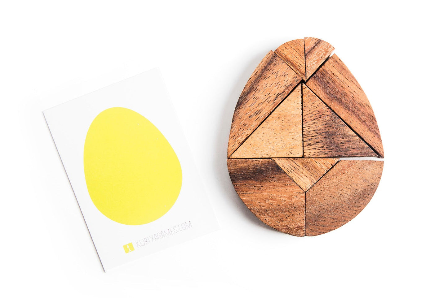 Egg Tangram - two sets with 55 challenge cards - Chickadees Wooden Toys