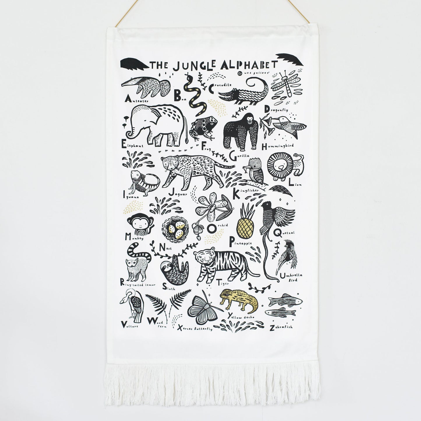 Jungle Alphabet Tapestry - Chickadees Wooden Toys