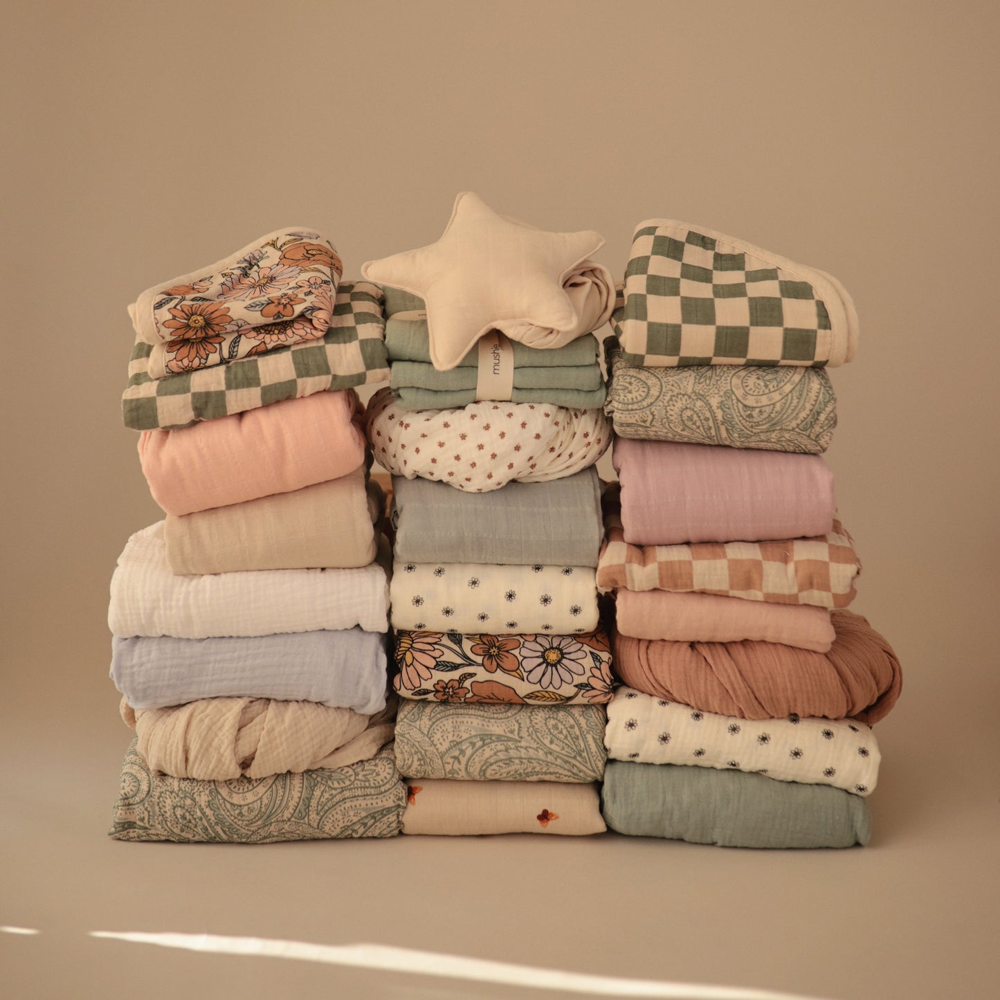 Organic Cotton Muslin Burp Cloth 2-Pack - Chickadees Wooden Toys