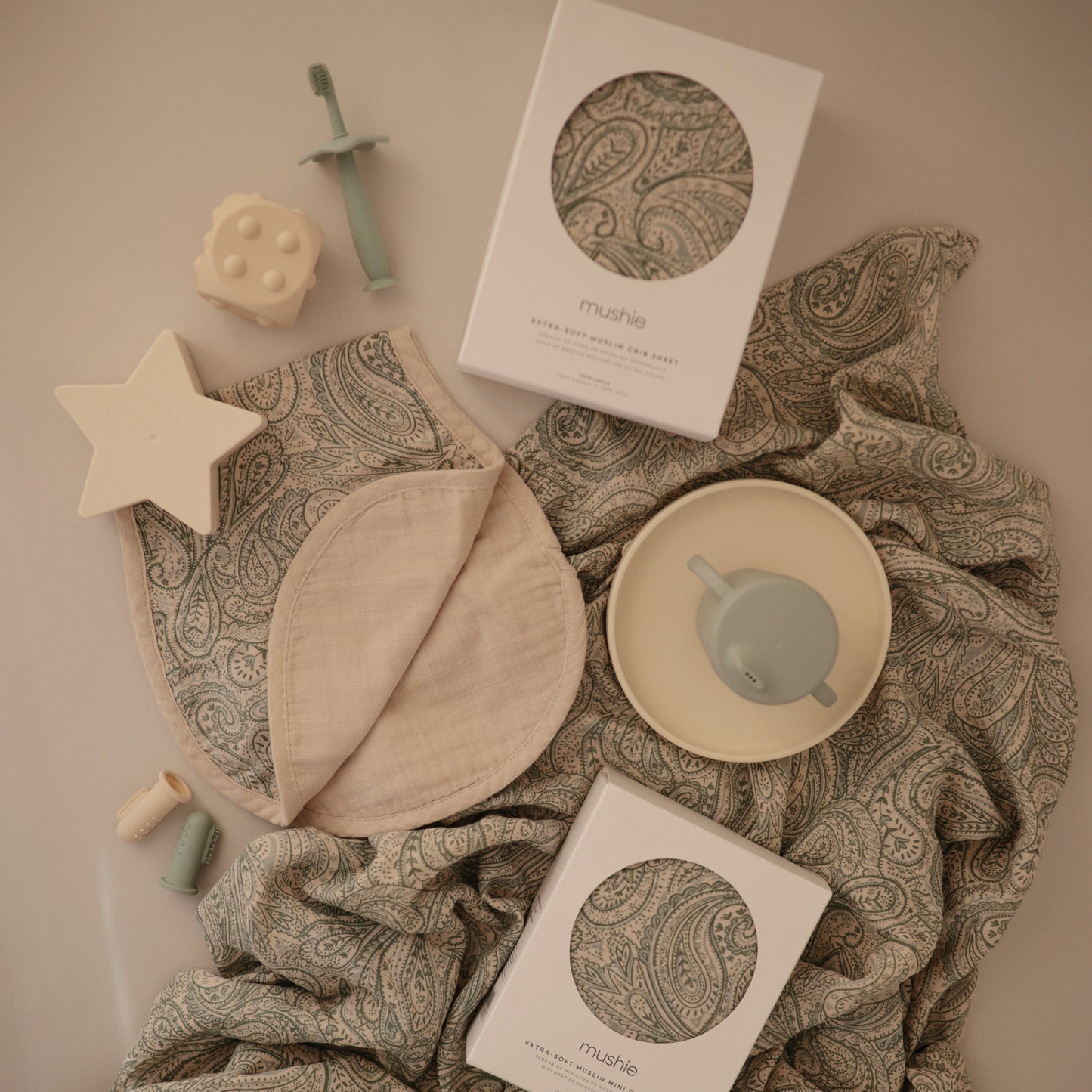 Organic Cotton Muslin Swaddle Blanket - Chickadees Wooden Toys
