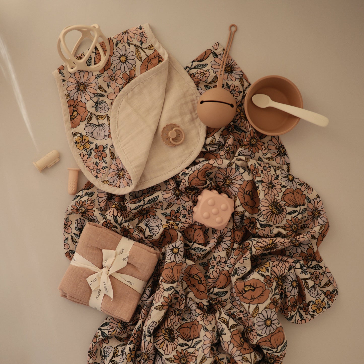 Organic Cotton Muslin Swaddle Blanket - Chickadees Wooden Toys